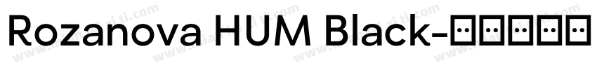 Rozanova HUM Black字体转换